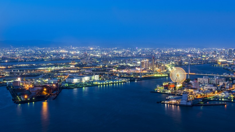 日本大阪城市风景图片(9张)