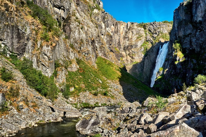 山涧中的瀑布图片(15张)