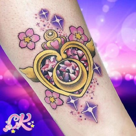 仙女棒纹身 魔法美少女的一组仙女棒纹身图片