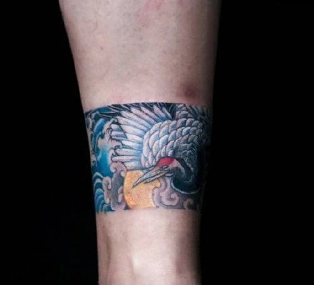 鹤纹身 9张传统的仙鹤纹身图片