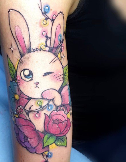 可爱兔子纹身 9张可爱的小兔子纹身图片