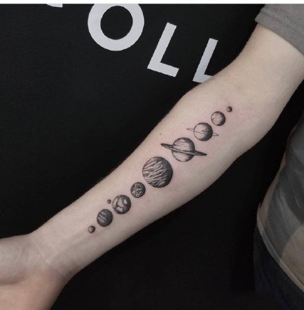 星球纹身 9款很有创意的漂亮几颗星球组成的纹身图案