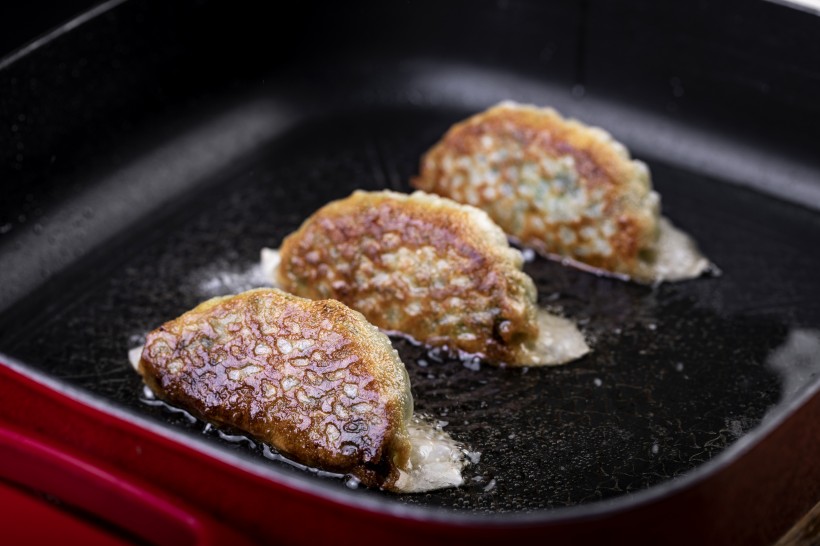 金黄酥脆的煎饺图片(10张)