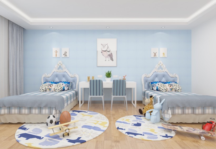 北欧风格儿童卧室设计图片(12张)