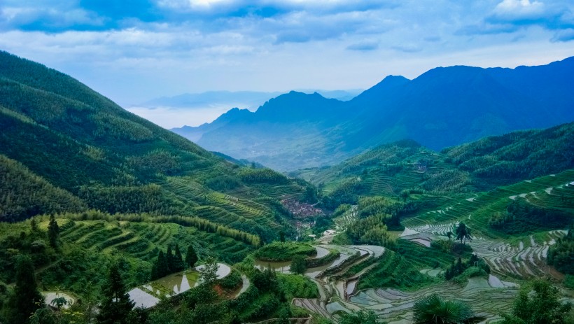 浙江丽水云和梯田风景图片(9张)