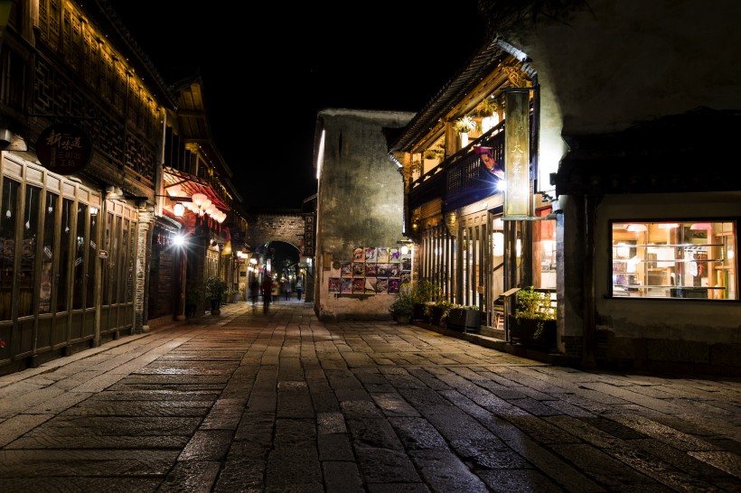 浙江乌镇西栅夜景图片(10张)