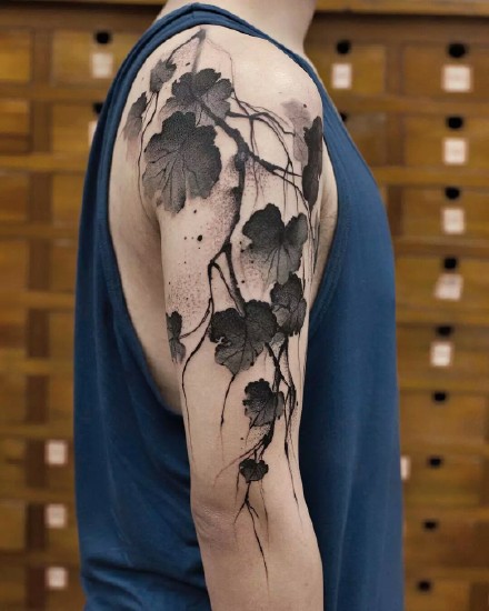 18款水墨风格的纹身刺青图片赏析