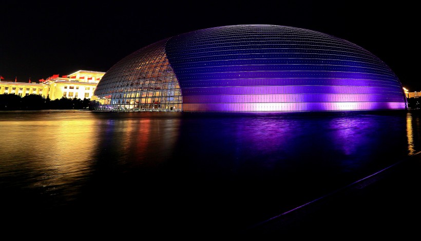 中国国家大剧院夜景图片(13张)
