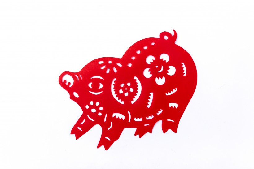 猪年窗花剪纸图片(9张)