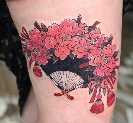 红色元素的9张日式传统纹身作品图