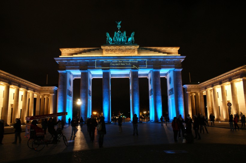 夜晚的柏林勃兰登堡门建筑图片(11张)