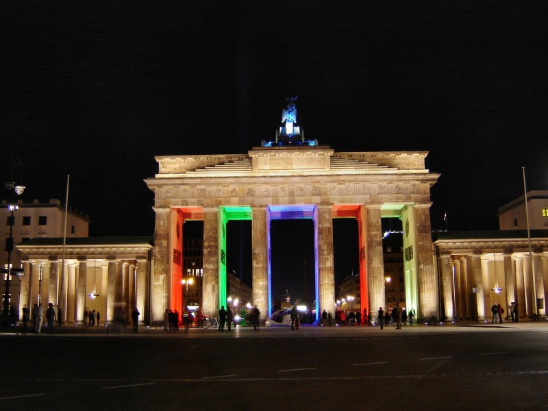夜晚的柏林勃兰登堡门建筑图片(11张)