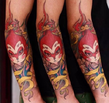 孙悟空纹身 9张齐天大圣孙悟空的霸气纹身图案