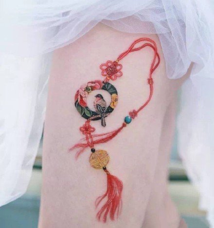 绳结纹身 9张中国风的小清新绳结纹身图片