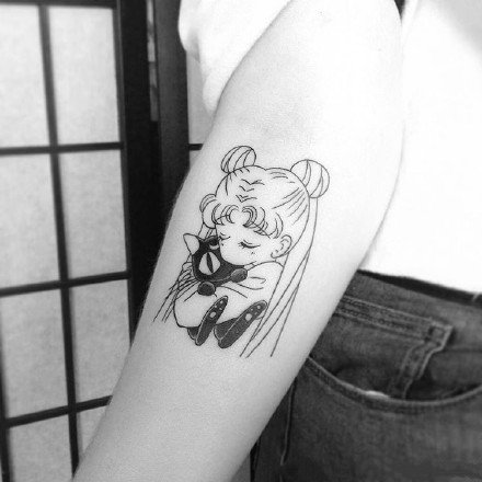 美少女战士纹身 9张卡通美少女的纹身作品图片