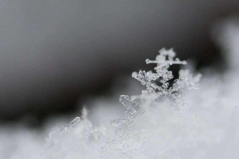 晶莹剔透的雪花图片(9张)