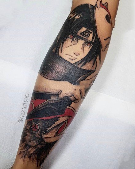 火影忍者纹身 9款包小手臂的火影忍者人物纹身图案