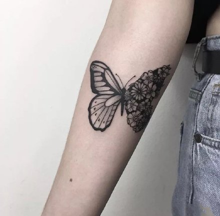 蝴蝶纹身 20款创意小清新的蝴蝶纹身图案