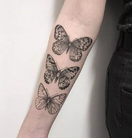 蝴蝶纹身 20款创意小清新的蝴蝶纹身图案