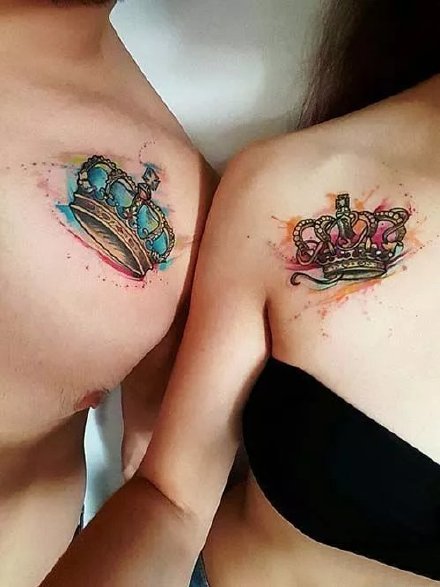 情侣皇冠纹身 17款适合情侣的小清新皇冠纹身图案