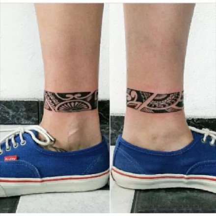 男生脚踝处的9款纹身图案作品