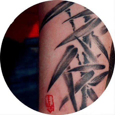 中国风水墨的9款竹子竹叶纹身图片