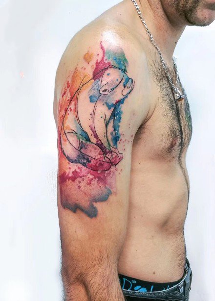 纹身水彩图 9款漂亮的水彩色纹身作品图案