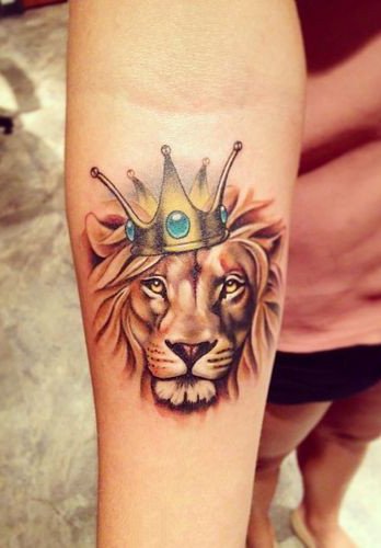 狮子头纹身 9款不错的狮子头像纹身图片