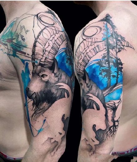 一组欧美霸气男士手臂纹身图案欣赏