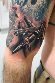 纹身手枪图 帅气的9款枪主题纹身图案