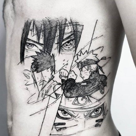 火影忍者纹身-巴西纹身师的火之意志纹身作品