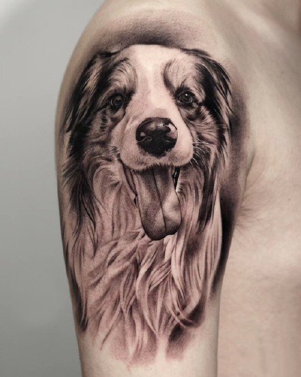 9款小狗纹身图案-北京纯刺青PureTattoo纹身作品