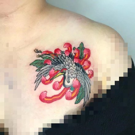 菊花刺青 9款传统风格的各部位菊花纹身图案