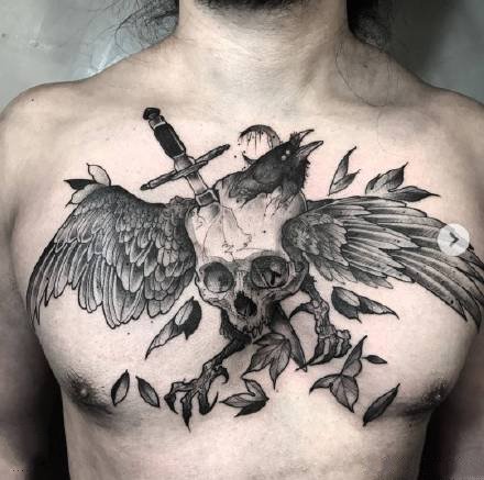 一组暗黑霸气的欧美男生纹身图案欣赏