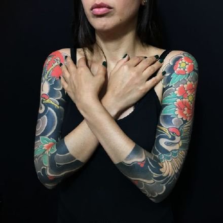 女性花臂纹身 帅气的9款女性大花臂纹身作品欣赏