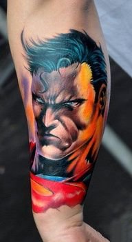 超人纹身 9款个性的超人superman主题的纹身图片