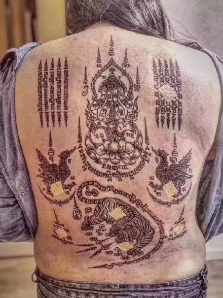 满背刺符纹身 9款泰国宗教古法纹身刺符图案