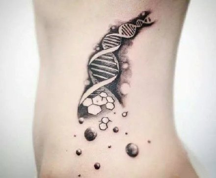 基因链纹身 26款好看的基因链符号主题的纹身图案