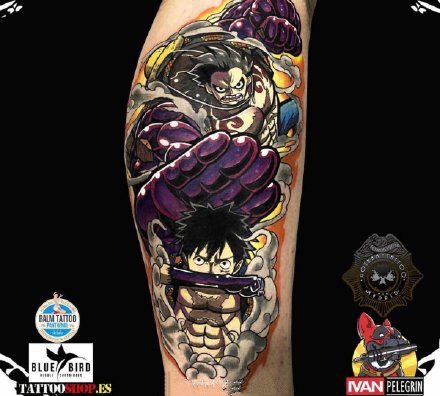 海贼王纹身 9款路飞 索隆 萨波 艾尼路的纹身图案作品