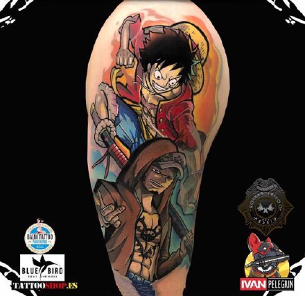 海贼王纹身 9款路飞 索隆 萨波 艾尼路的纹身图案作品