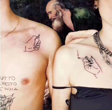 情侣纹身 20款520创意情侣成对纹身图案