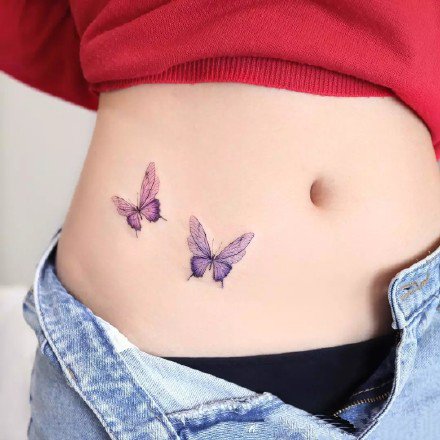 适合女生的9款小清新蝴蝶纹身图案