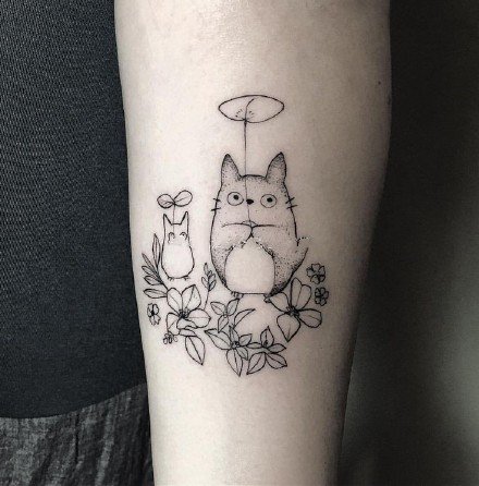 龙猫纹身 9款宫崎骏动漫龙猫的刺青图片