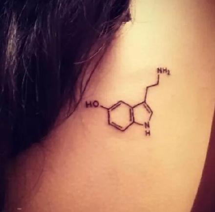 9款多巴胺分子符号的纹身图案