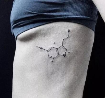 9款多巴胺分子符号的纹身图案