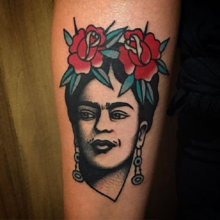 Frida Kahlo弗里达的人像纹身图片