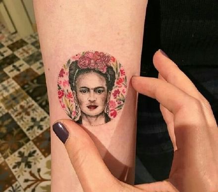 Frida Kahlo弗里达的人像纹身图片