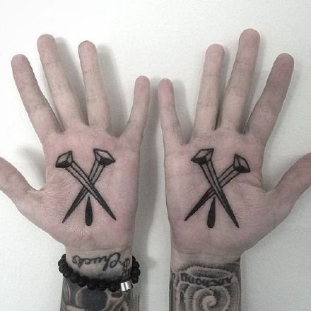 手心纹身 9款手掌心里的成对纹身图案