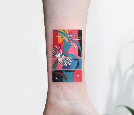 波普艺术和故障艺术结合的纹身典范-韩国纹身艺术家Polyc作品