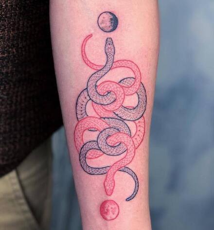 米兰纹身师Mirko Sata的9款蛇纹身图案